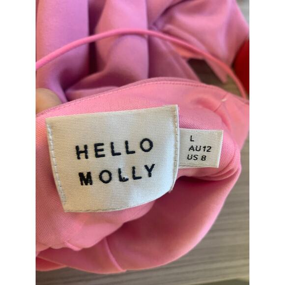 Hello Molly Pink Asymmetric Cutout Mini Dress - Picture 4 of 5